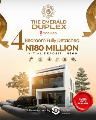 4 Bedrooms Fully Detached Duplex, The Emerald Estate, Ogombo, Ajah, Lagos, Detached Duplex for Sale