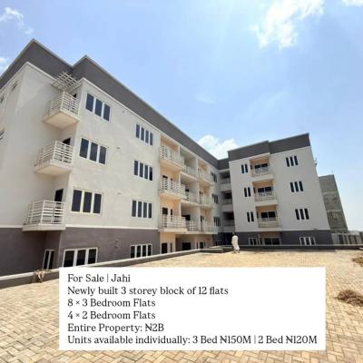 a Newly Built Three - Storey Block of Flats, Jahi District, Abuja, Jahi, Abuja, Flat / Apartment for Sale