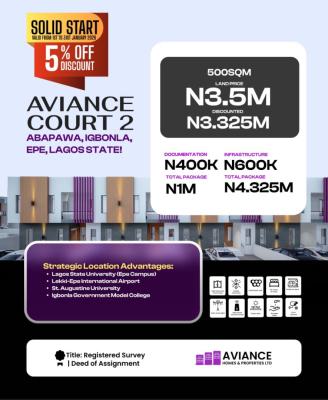 Aviance Court 2, Igbonla Abapawa, Epe, Lagos, Mixed-use Land for Sale