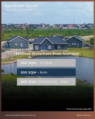 Prime Water Front Serviced Plots, Nathans Bay, Lakowe, Ibeju Lekki, Lagos, Residential Land for Sale