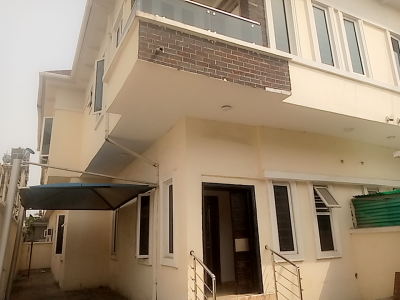 a Neatly and Massively Built 4 Bedroom Semi Detached Duplex and a Bq, Osapa, Lekki, Lagos, Semi-detached Duplex for Rent