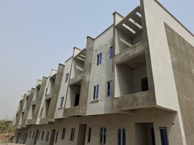 Corner Piece 4 Bedroom Terraced Duplex with Bq (advanced Carcass), Dakibiyu, Abuja, Terraced Duplex for Sale