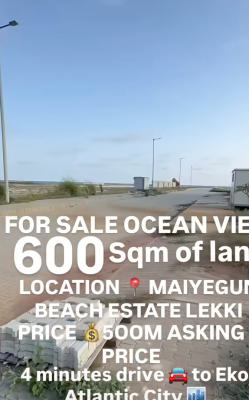 Ocean View 600sqm Land, Maiyegun Beach Estate, Jakande, Lekki, Lagos, Residential Land for Sale