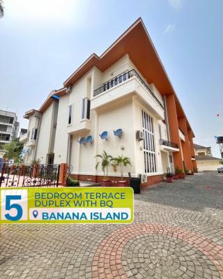 Massive 5 Bedroom Terrace with Bq, 5 Bedroom Duplex for Rent, Banana Island, Ikoyi, Lagos, Terraced Duplex for Rent