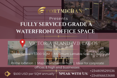 Fully Serviced Grade a Waterfront Office Space, Ozumba Mbadiwe Road, Victoria Island (vi), Lagos, Office Space for Rent