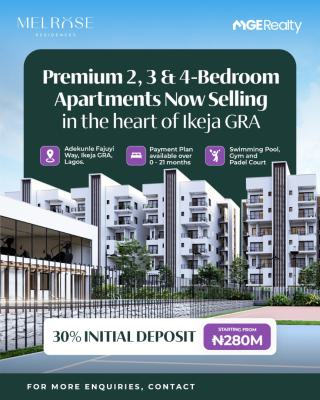 Luxury 2 Bedroom Apartment with Payment Plan, Ikeja Gra, Ikeja, Lagos, Flat / Apartment for Sale