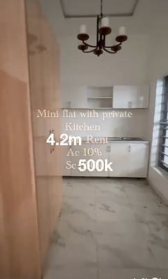 Downstairs Mini Flat with Open Plan Kitchen{ Video}, Lekki Conservation Road, Lekki, Lagos, Mini Flat (room and Parlour) for Rent
