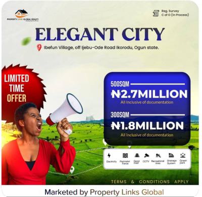 Verified Land in a Prime Location, Elegant City Estate Mowe, Asese, Ibafo, Ogun, Commercial Land for Sale