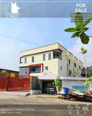 4 Bedroom Terrace Duplex,  Parking for 2cars,, Maryland, Lagos, Terraced Duplex for Sale