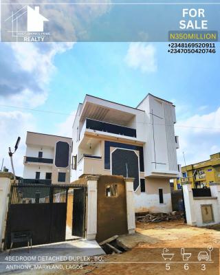 4 Bedroom Semi-detached Duplex Bq &  Parking for 3 Cars, Anthony, Maryland, Lagos, Detached Duplex for Sale