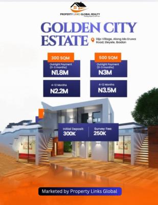 Affordable Land in a Good Location Directly Facing The Express, Golden City Estate Eleyeleye Ibadan,oyo State, Ibadan, Oyo, Commercial Land for Sale