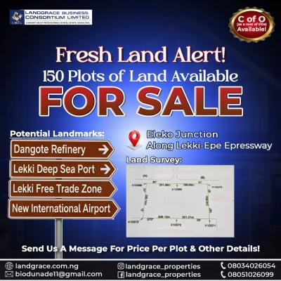 150 Plots of Land, Eleko, Ibeju Lekki, Lagos, Mixed-use Land for Sale