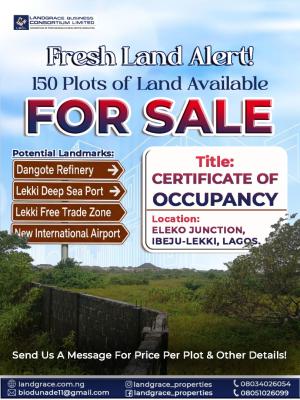 150 Plots of Land with C of O, Eleko, Ibeju Lekki, Lagos, Mixed-use Land for Sale