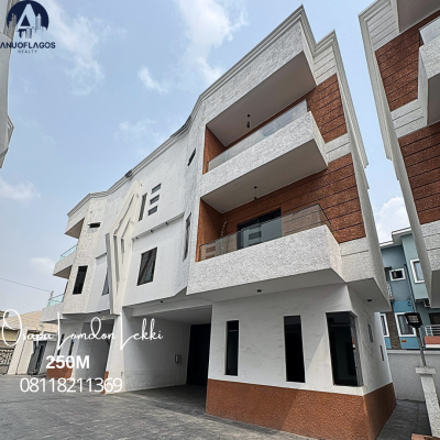 Spacious Fully Serviced 4 Bedroom Terrace Duplex  with a Bq, Osapa London, Lekki, Lagos, Terraced Duplex for Sale