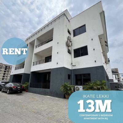 Contemporary 2 Bedroom Apartment with Bq, Serviced 2 Bedroom Apartment for Rent, Ikate, Lekki, Lagos, Flat / Apartment for Rent