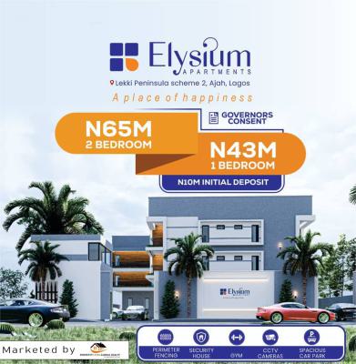 2 Bedrooms Apartment with Governors Conscent, Elysium Apartment, Lekki Scheme 2, Abraham Adesanya, Ajah, Lagos, Flat / Apartment for Sale
