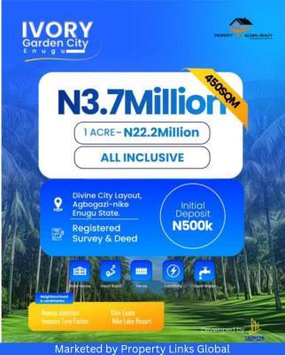 Gated Land in a Developed Community, Ivory Garden Estate, Agbogazi Nike, Enugu, Enugu, Residential Land for Sale