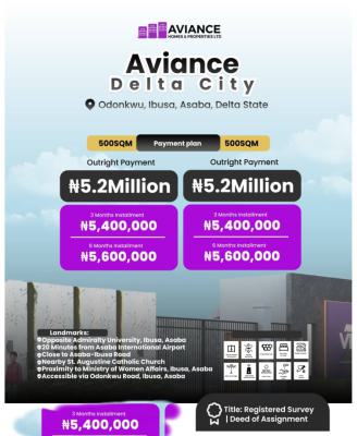 Land That Guarantees High Return on Investment Within a Short Pertime, Asaba Delta City Located at Ibusa Odonkwu, Asaba, Delta, Residential Land for Sale