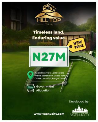 Enugu Land, Inside Riverview Lolite Estate Phase 2 Extension Before Four Corner Ju, Enugu, Enugu, Mixed-use Land for Sale