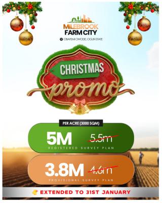 Farm Land, Obafemi Owode, Ogun, Commercial Land for Sale