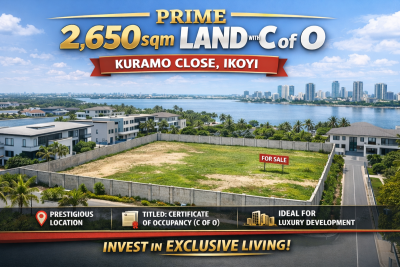 Prime 2,650sqm Land with C of O, Kuramo Close, Ikoyi, Lagos, Mixed-use Land for Sale