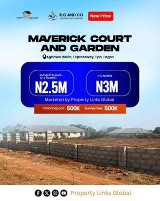 Verified and Genuine Land, Maverick Court Estate ,agbowa Itokin Express,, Epe, Lagos, Mixed-use Land for Sale