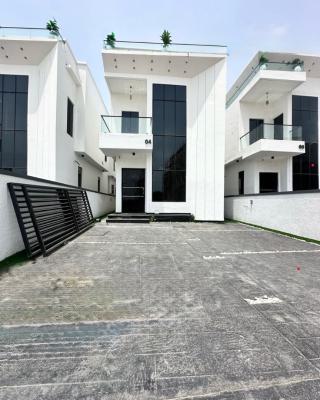 5 Bedroom Fully Detached Duplex with Bq & Pool, Chevron, Lekki, Lagos, Detached Duplex for Rent