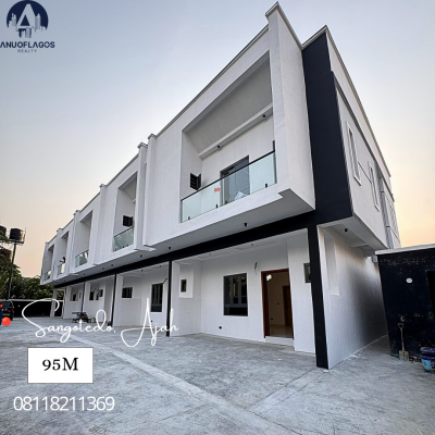 Self Serviced 3 Bedroom Terrace Duplex, Sangotedo, Ajah, Lagos, Terraced Duplex for Sale
