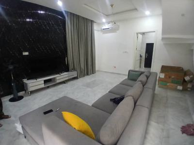 Furnished 4 Bedroom Terrace House with 1-room Domestic Staff Quarters, Lara Ademola Street, Agungi, Lekki, Lagos, Terraced Duplex for Rent