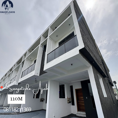 Self Serviced 3 Bedroom Terrace Duplex, Sangotedo, Ajah, Lagos, Terraced Duplex for Sale