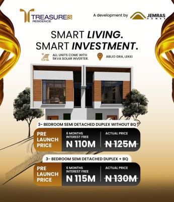 Treasure 3 Residence Is Designed for Smart Homeowners, Abijo Gra, Abijo, Lekki, Lagos, Semi-detached Duplex for Sale