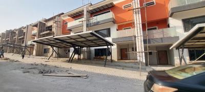 Newly Finished an Partially Furnished 4 Bedroom Terrace Duplex with Bq, Close to Roundabout, Life Camp, Abuja, Terraced Duplex for Rent
