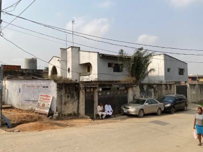 Commercial 4 Bedroom Duplex with 2 Bedroom Flat on a Corner Piece, Directly on Okota Road, Isolo, Lagos, Office Space for Sale