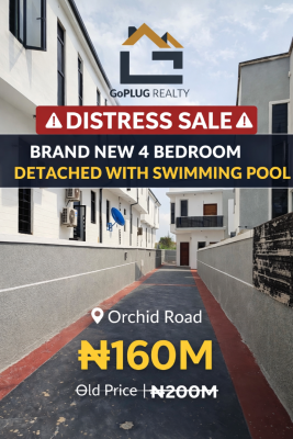 Brand New 4 Bedroom Detached Duplex with Swimming Pool, Orchid Road, Lekki, Lagos, Detached Duplex for Sale