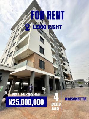 Newly Built 4 Bedroom Maisonette Penthouse with Pool and Gym, Lekki Right, Lekki Phase 1, Lekki, Lagos, House for Rent