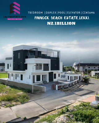 Luxurious  7 Bedroom Duplex with 2 Bq, Pool, Elevator, Cinema, Pinnock Beach Estate, Lekki. Lagos, Lekki, Lagos, Detached Duplex for Sale