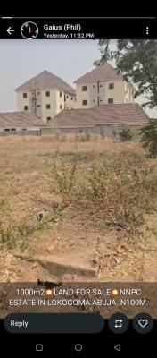1000sqm Land, Nnpc Estate, Lokogoma District, Abuja, Residential Land for Sale