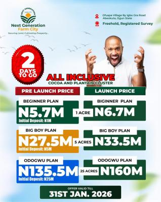 Fertile Farmland That Works for You in a Strategic Location, Don’t Just Buy Land Own Productivity, Verified Farmland, Abeokuta North, Ogun, Commercial Land for Sale