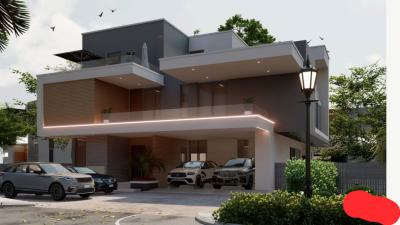 5-bedroom Mansions Plot Size: 1,000 Sqm Offplan, Chevron Drive in a Serviced Waterfront Estates, Lekki, Lagos, Detached Duplex for Sale