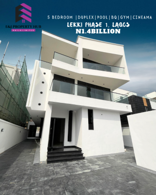 Spacious  5 Bedroom Fully  Detached Duplex with Rooftop, Pool, and Gym, Lekki Phase 1, Lekki, Lagos, Detached Duplex for Sale