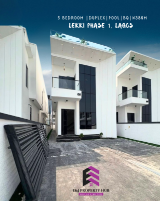 Newly Built 5-bedroom Detached Duplex with Swimming Pool and a Bq, Chevron Lekki Lagos, Lekki, Lagos, Detached Duplex for Sale