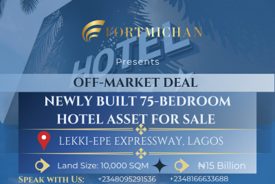 Newly Built 75-bedroom Hotel Asset, Lekki Expressway, Lekki, Lagos, Hotel / Guest House for Sale