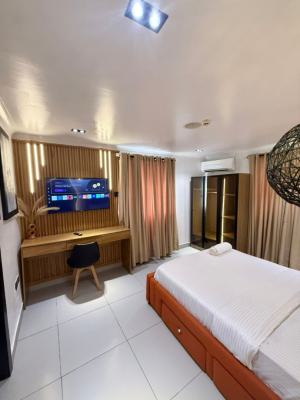Luxury Big Studio with Workstation, Modern Interior and Pool, Serene Environment, Comfortable Stay, Perfect for Locking-in, Ikoyi, Lagos, Flat / Apartment Short Let