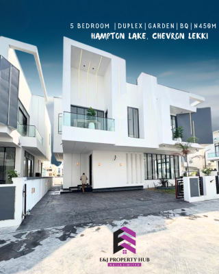Contemporary 5 Bedroom Detached Duplex with Bq, Hampton Lake Estate, Chevron Lekki Lagos, Lekki, Lagos, Detached Duplex for Sale