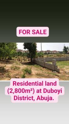 2,800 Sqm, Close to Princes and Princess Estate, Duboyi, Abuja, Residential Land for Sale