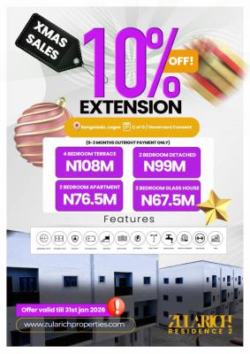 Zularich Residence, Sangotedo, Ajah, Lagos, Terraced Duplex for Sale