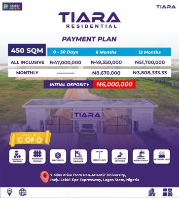 Land with Cofo, Tiara Estate By Amen Estate, Ibeju Lekki, Lagos, Residential Land for Sale