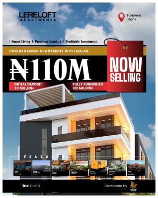 Luxury 2 Bedrooms Apartment with Solar in a Secure and Prime Location, Aguda, Surulere, Lagos, Block of Flats for Sale
