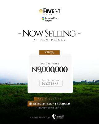 Hive Vi Court Estate, Ibowo Epe, Lagos, Epe, Lagos, Residential Land for Sale