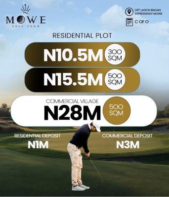 Affordable and Verified Dry Land, Golf Town Located Off Lagos Ibadan Expressway, Mowe Town, Ogun, Mixed-use Land for Sale